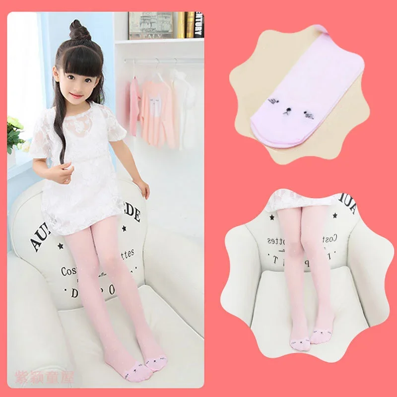 Tights Pantyhose Sheer - Sweet Cat Printed Girls Pantyhose Thin