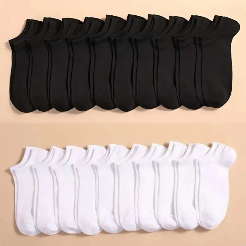 10 Pairs Bulk Black & White No - đánh giá và giá Ankle Sock Low Cut