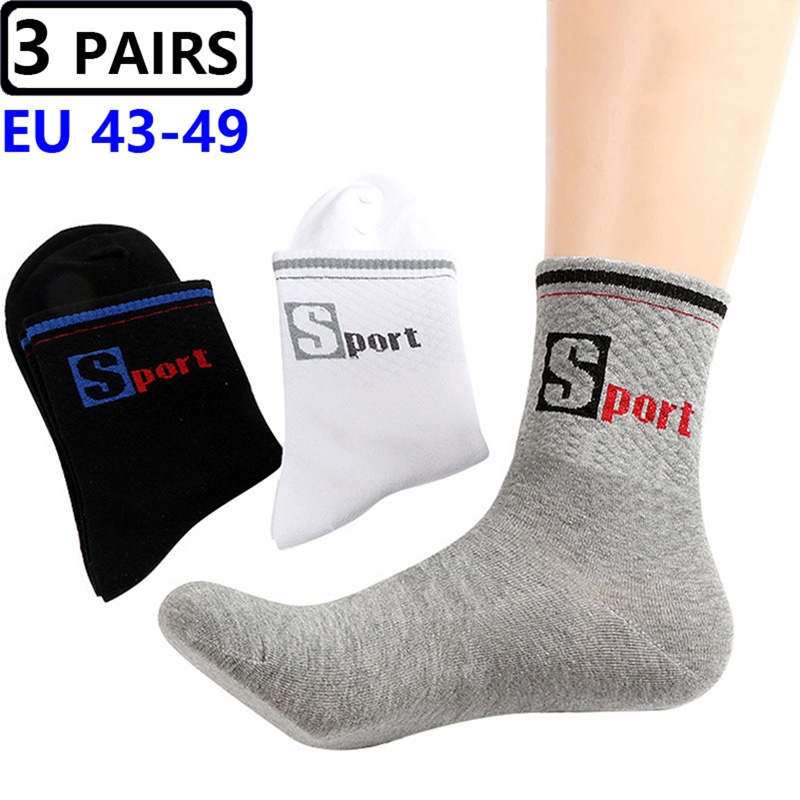 3 Pairs/Pack Big Large Socks E - đánh giá và giá Cotton Crew Sock Pack
