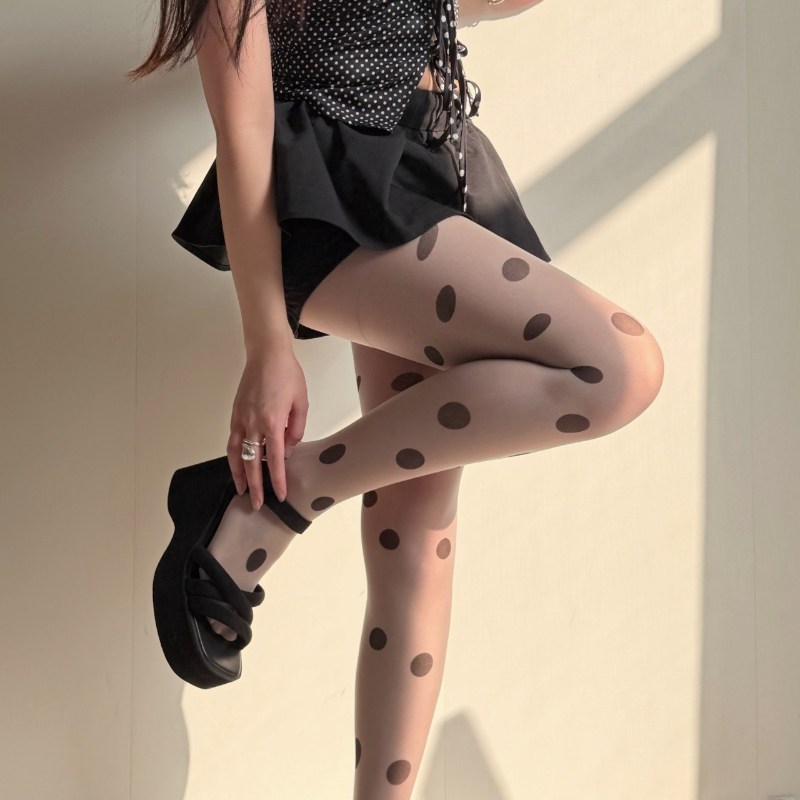 Retro Polka Dot Sheer Tights f - đánh giá và giá Tights Pantyhose Sheer