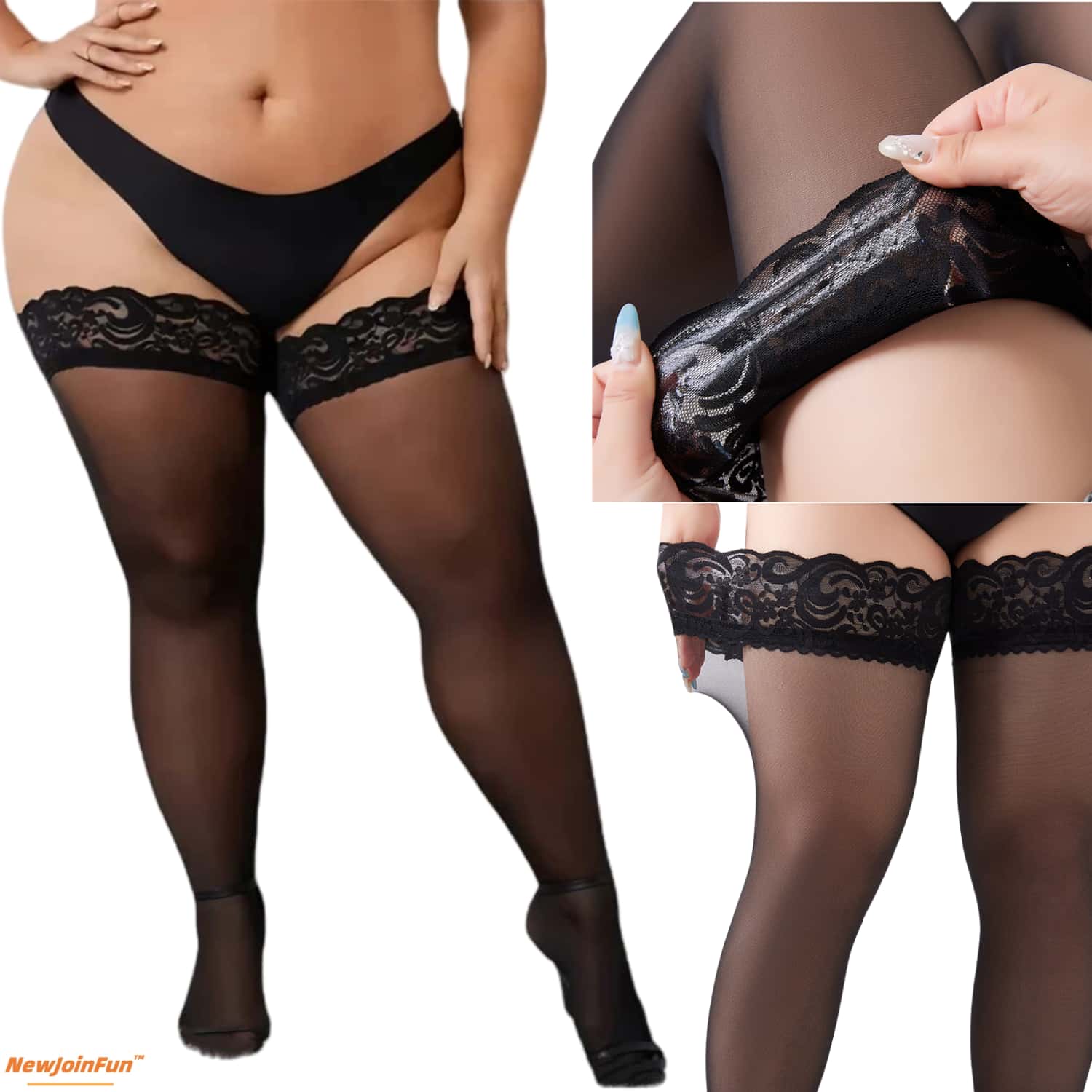 5pairs set Woman Plus Size Lac - đánh giá và giá Thigh High Sock Stay Up