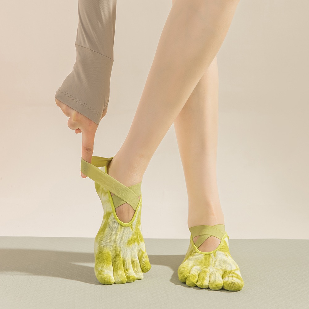 Women's Tie-Dye Five-Finger Gr - đánh giá và giá Grip Sock Yoga