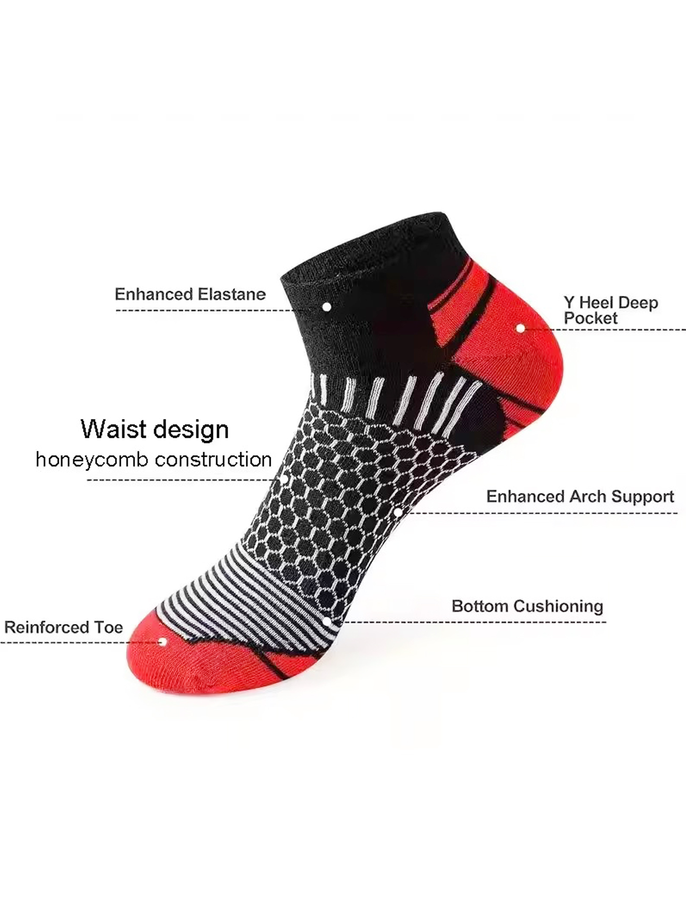 6 Pairs Men's Honeycomb Mesh A - đánh giá và giá Ankle Sock Low Cut